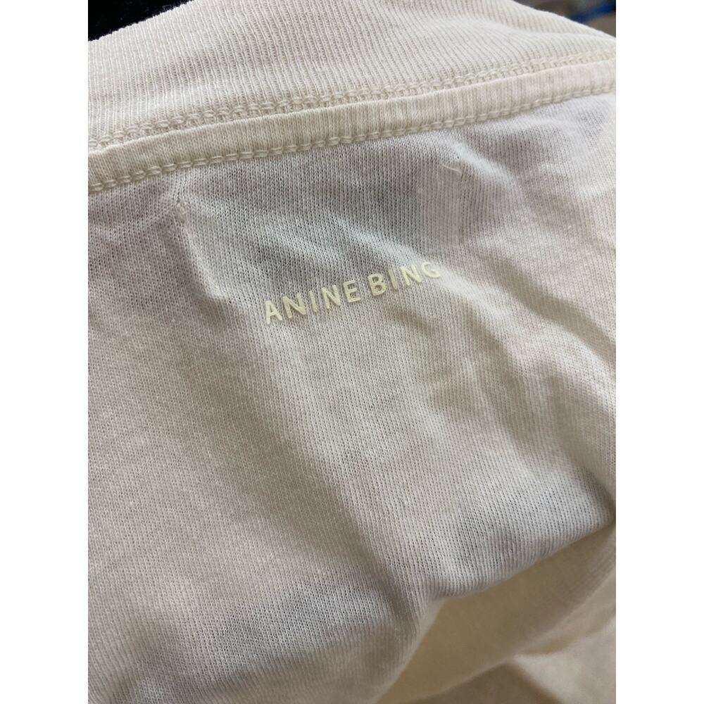 Anine Bing Ashton Vintage Cream Bing Tee Size Small - Picture 12 of 14